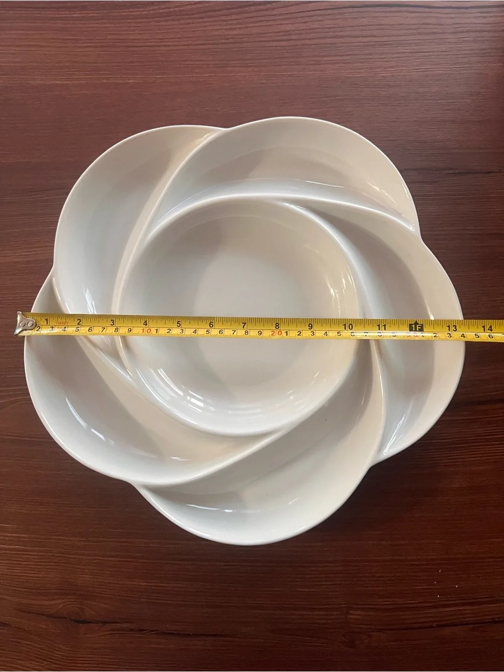 Vintage Beautiful Flower Fondue Plate